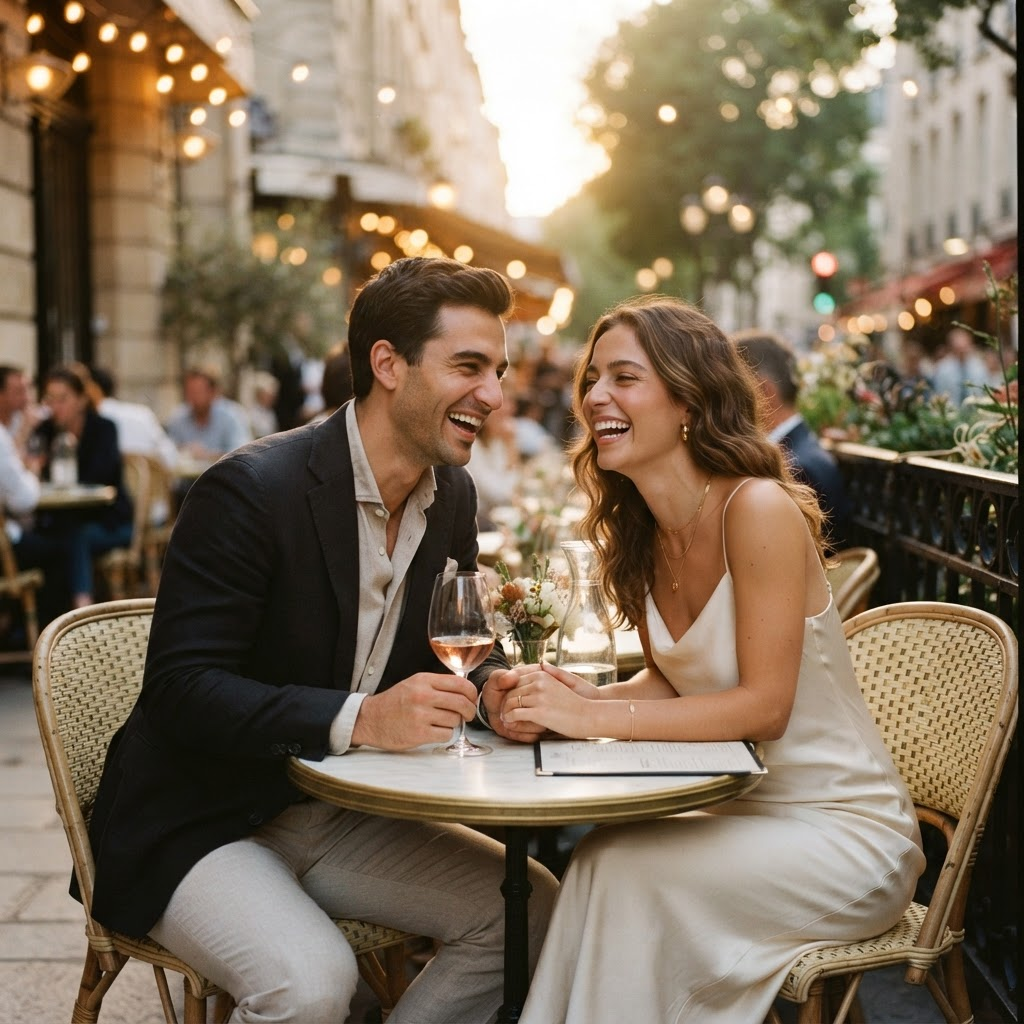 Professional matchmaking service - elegant couple at upscale event